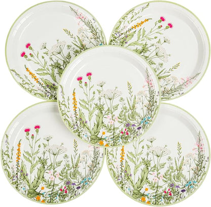 AimFun 24 Pcs Wildflower Diposable Paper Plates 9 Inch Floral Party Plate | - Image 8