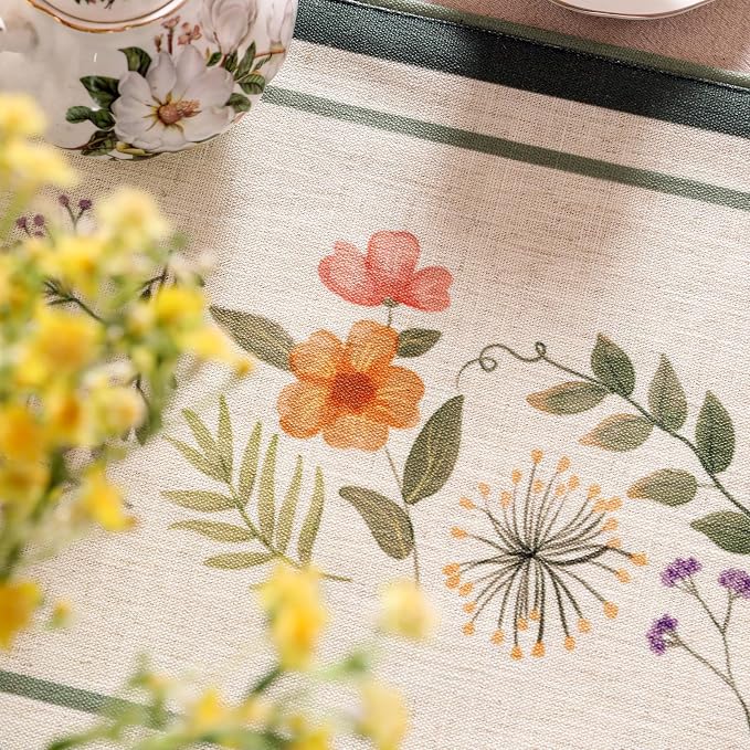 bilin gaier Designer Linen Small Table Runner, French Farmhouse Shabby Chic - Image 4