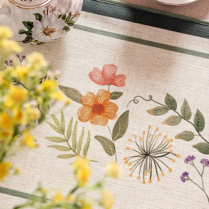 bilin gaier Designer Linen Small Table Runner, French Farmhouse Shabby Chic - Image 4