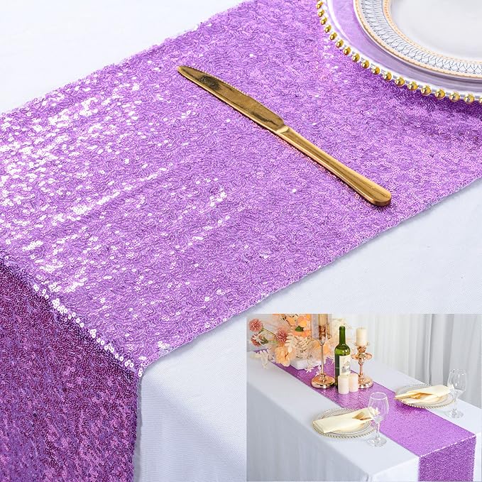 ShiDianYi Lavender Table Cover 12x72 by ShiDianYi