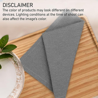 Ruvanti Cloth Napkins Set of 12, 18x18 Reusable Napkins Cloth Washable, Soft & Durable Table Napkin, Poly Cotton Fabric Dinner Napkins for Parties, Christmas, Thanksgiving, Weddings - Black Beauty