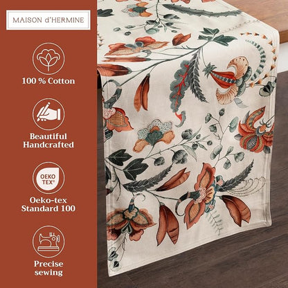 Maison d' Hermine Table Runner 100% Cotton 14.50" x 108" | Table Runners 108 - Image 2
