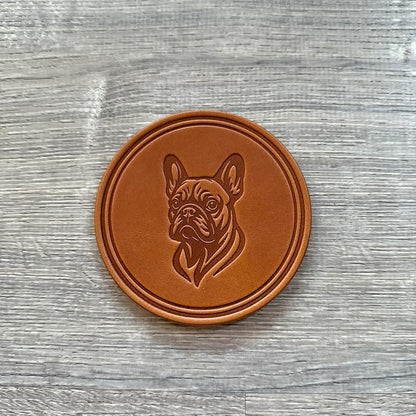 Dog Breed Leather Coasters – Premium Full Grain Table Protectors - Image 5