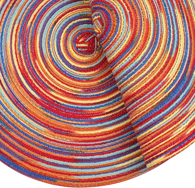 SHACOS Round Braided Placemats Set of 6 Table Mats Colorful Place Mats - Image 3