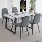 Modern 55'' Grey Wood Dining Table Set - Kitchen Table and Chairs Set of 4, Ideal for Dining Room