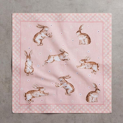Maison d' Hermine Cloth Napkins Set of 4 100% Cotton Everyday Reusable Square Napkins Cloth Washable Dinner Party Wedding Restaurant Valentines Day Decorations Spring/Summer (Easter, 18" x 18")