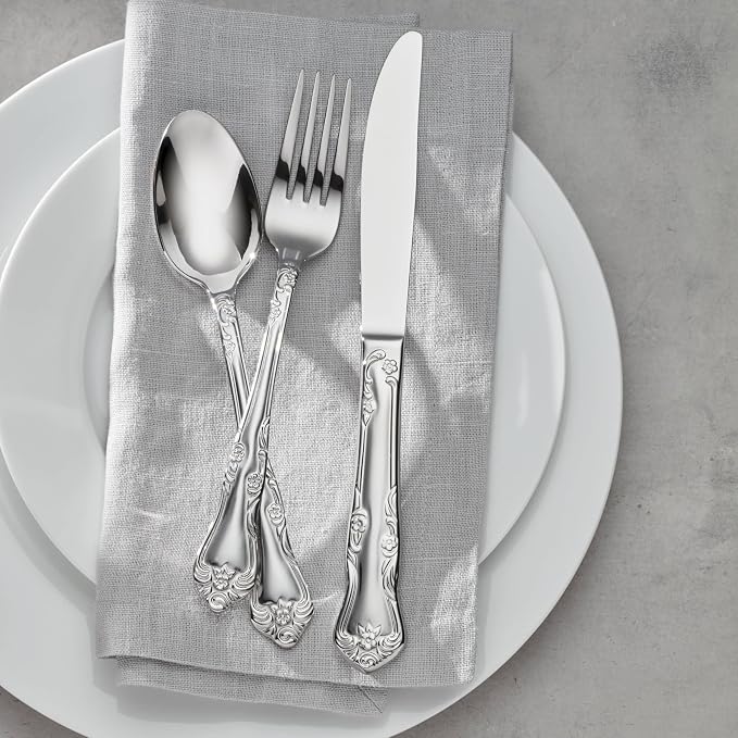 Oneida Azalea 45-Piece 18/0 Stainless Steel Silverware Set - Image 5