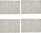 Park Designs All is Calm Chindi Placemat Set of 4 | Gray Striped Braided Cotton Table Mats | Neutral Dining Accents for Winter Meals | Seasonal Decorative Tabletop Linens for Christmas & Everyday Use