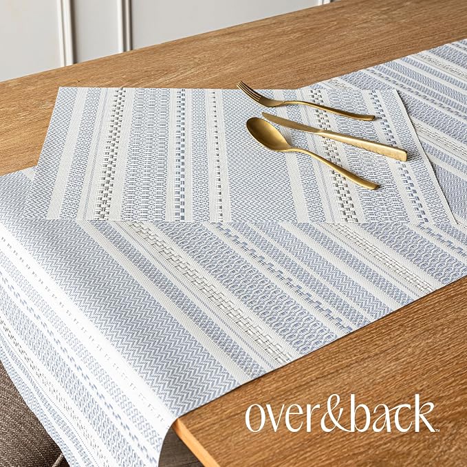 Over&Back 18x90 Reversible Striped Table Runner - Image 6