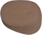 Noctiflorous Oval Braided Placemats Set of 6 Woven 12x18 Inch Non Slip Washable Heat Resistant Place Mats Round Tablemats for Dining Kitchen Party Daily Table Decor Dinner Mats (Solid Brown, 6)