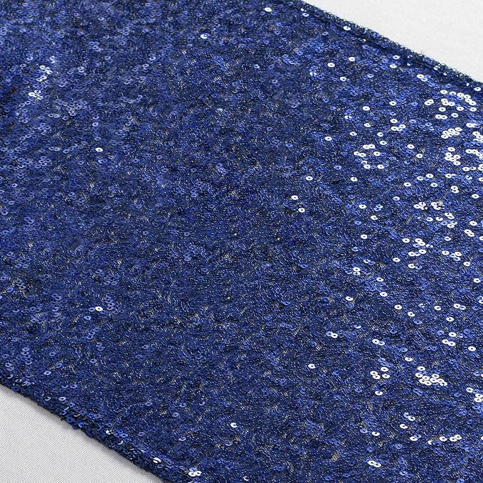 ShiDianYi 12''x72'' Navy Blue Sequin Table Runner by ShiDianYi