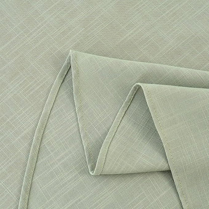 maxmill Lux Faux Linen Tablecloth with Slubby Texture Wrinkle Resistant Anti-Shrink Soft Table Cloth for Kitchen Dining Restaurant Tabletop for Event Holiday Dinner Round 70 Inch Sage Green