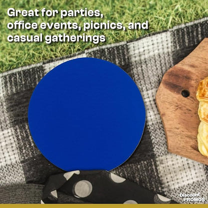 10 Round Foam Bud Coasters Pack, 4 inch - PU Foam, Party Favor - Royal Blue