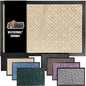 GORILLA GRIP 100% Waterproof All-Season WeatherMax Doormat 35x23, US Designed Natural Rubber, Stain and Fade Resistant, Low Profile Indoor Outdoor Door Mats, Easy Clean Patio Mat, Modern Latte