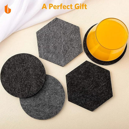 Urbanstrive 6 PCS Coasters, Eco-Friendly 100% Biodegradable Absorbent Felt - Image 4