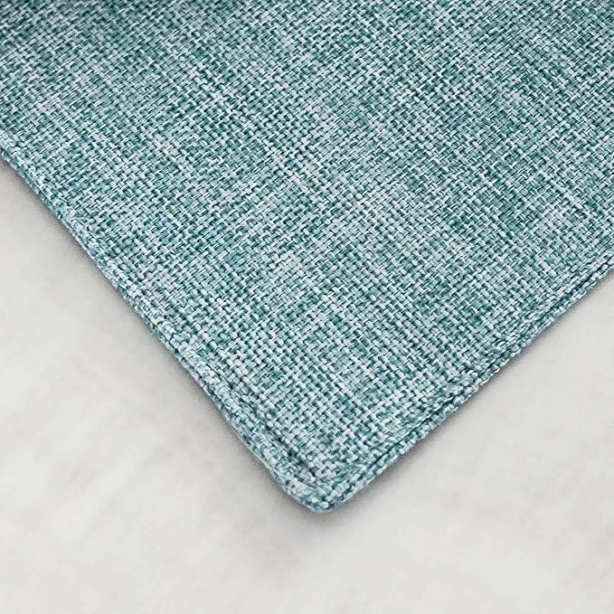 Home Brilliant Placemats Set of 6 Heat Resistant Dining Table Place Mats for Kitchen Table Party Decoration, 13 x 19 inches, Teal
