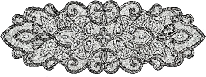 Handmade Beaded Table Runner 13 x 36 Inch - Image 2