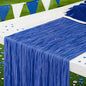 8 Pack Blue Cheesecloth Table Runner 120 Inch Boho Wedding Decor | Cheesecloth by Fixwal
