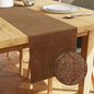 Encasa XO Table Runner, Embossed Velvet, Elegant 13"x94" | Coffee, 175 GSM by EncasaXO