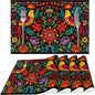 Mexican Placemats Set of 4 Washable Table Place Mats for Dining Kitchen Party Decor