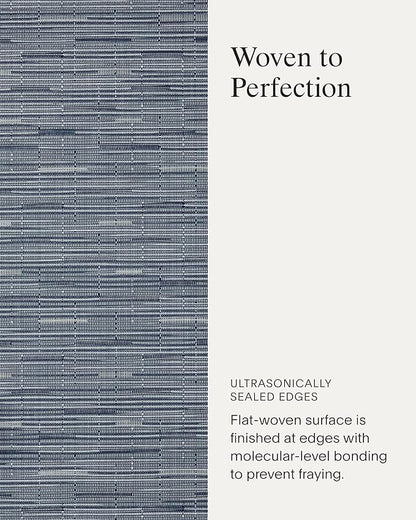 Chilewich Bamboo Placemats Set of 4 - Woven Oval Placemats - Reusable, Stain-Resistant, Indoor/Outdoor Tabletop Protection - 19" x 14" - Rain