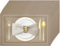 Khaki Vinyl Placemats Set of 12, Heat Resistant Table Placemats | 18x12 inch by Uolr
