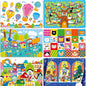 6 Pack Placemats for Kids, Non-Slip Washable Dining Mats, Reusable Cat-Themed by SpriteGru