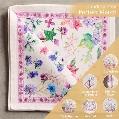 Maison d' Hermine Cloth Napkins Set of 4 100% Cotton Everyday Reusable Square Napkins Cloth Washable Dinner Party Wedding Restaurant Valentines Day Decorations Spring/Summer (Chardon, 20" x 20")