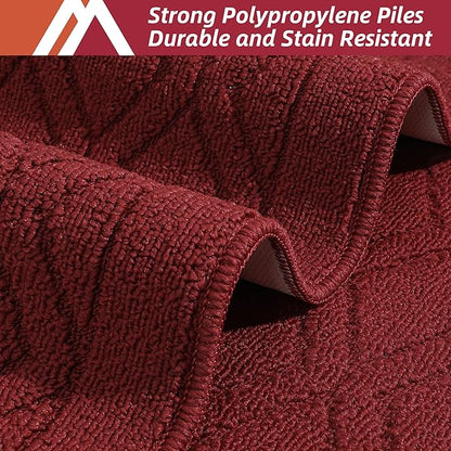 COSY HOMEER-Kitchen-Rugs-and-Mats 20"x30" Non Slip Kitchen Mats for Floor Absorbent Kitchen Rug Washable Kitchen Standing Floor Mat for Sink Mat,Throw Rug,Entry,Laundry,Red