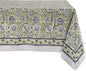 ATOSII Amara 100% Cotton Fall Tablecloth, Handblock Floral Print Rectangle Linen for Kitchen Dining I Parties Wedding Outdoors Picnics Easter I Spring Summer 72 X 108 Inches I 8 Seater Table