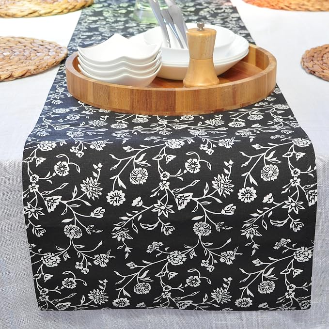 Floral Table Runner Vintage Flowers Botanical Design Rustic Grand Millennial - Image 5