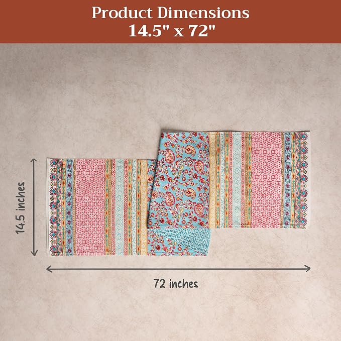 Maison d' Hermine Table Runner 100% Combed Cotton 14.5"x72" | Table Runners 72 - Image 5