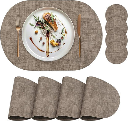 Faux Leather Placemats Set of 4 by yuuzue