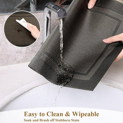 SHACOS Woven Vinyl Placemats Set of 4 Wipe Clean Place Mats - Image 6