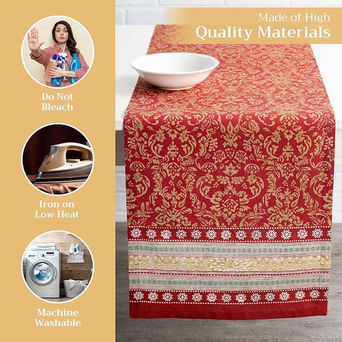Maison d' Hermine Table Runner 100% Cotton 14.50" x 108" | Table Runners 108 - Image 3