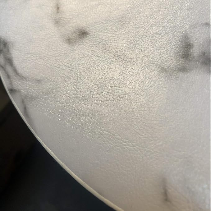 Set of 8 Marble Round Placemats and Coasters, Faux Leather Waterproof Table Mats - Image 6