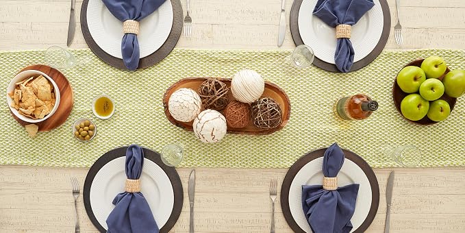 DII Woven Basics Collection 100% Cotton Knit Table Runner - Image 6