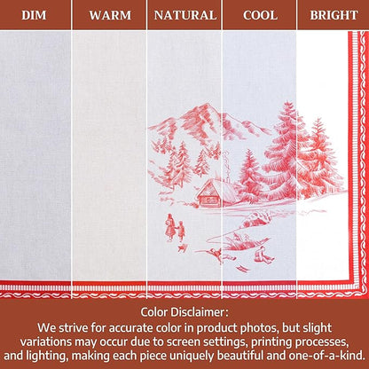 Maison d' Hermine Cloth Napkins Set of 4 100% Cotton for Thanksgiving Christmas Decorations Everyday Reusable Square Fall Napkins Cloth Washable Dinner Party (Winter Jouy, 20"x20")