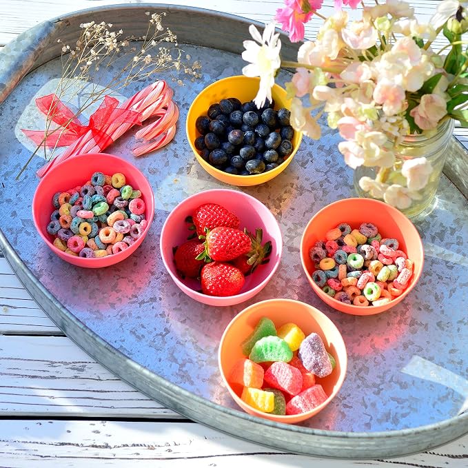 Youngever 9 Pack 10 Ounce Plastic Bowls, Kids Plastic Bowls - Image 4