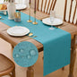 YATOJUZI Teal Table Runner Seasonal Summer Kitchen Dining Coffee Table by YATOJUZI