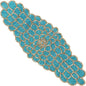 Beaded Table Runner, 13x36 | Handmade floral pattern, 85% glass beads, by CLEENTABLE