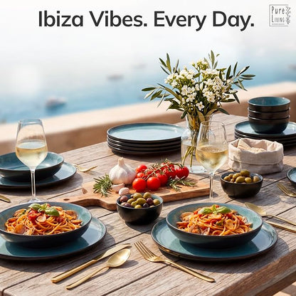 12 Piece Stoneware Dinnerware Set - Image 2