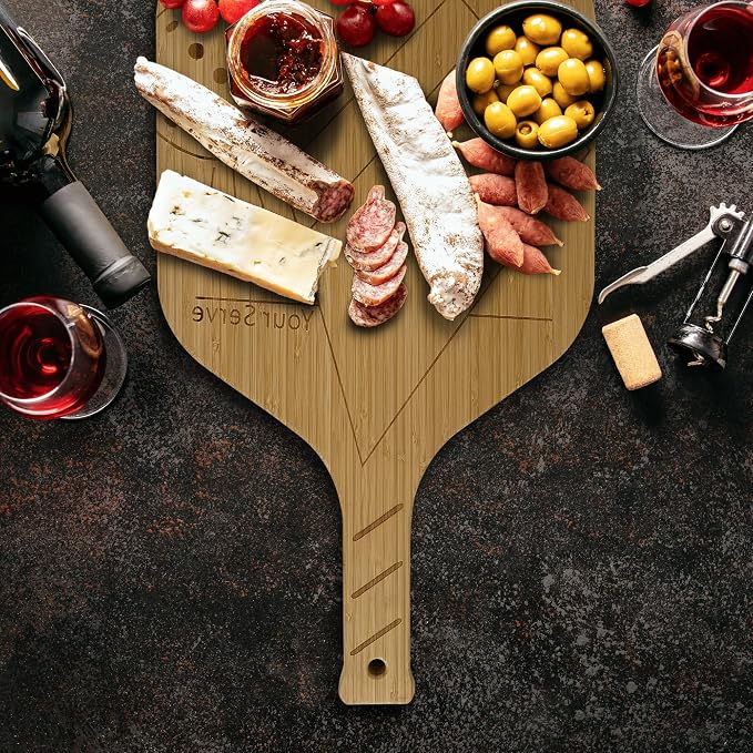 Fox Run Your Serve Pickleball Paddle Charcuterie Board, 22.5" x 12.5" Board | - Image 3