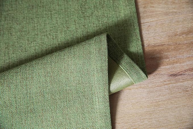 Burlap Style Farmhouse Table Runner, 14x60 Inches Grass Green | Thick Durable - Image 7
