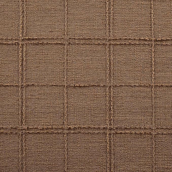 Linen Checked Farmhouse Table Runner, 13x36 Inches Roasted Brown | Raised Grid - Image 6