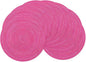 SHACOS Round Placemats Set of 8 Braided Cotton Polyester Table Placemat 15 inch by SHACOS