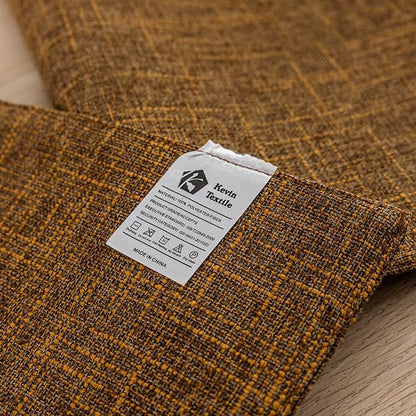 Kevin Textile Burlap Linen Placemats Set of 6 Heat Resistant Dining Table Place Mats Washable Kitchen Table Mats for Dinning Party Holiday Indoor Outdoor, 13 x19 inches, Hazel Brown