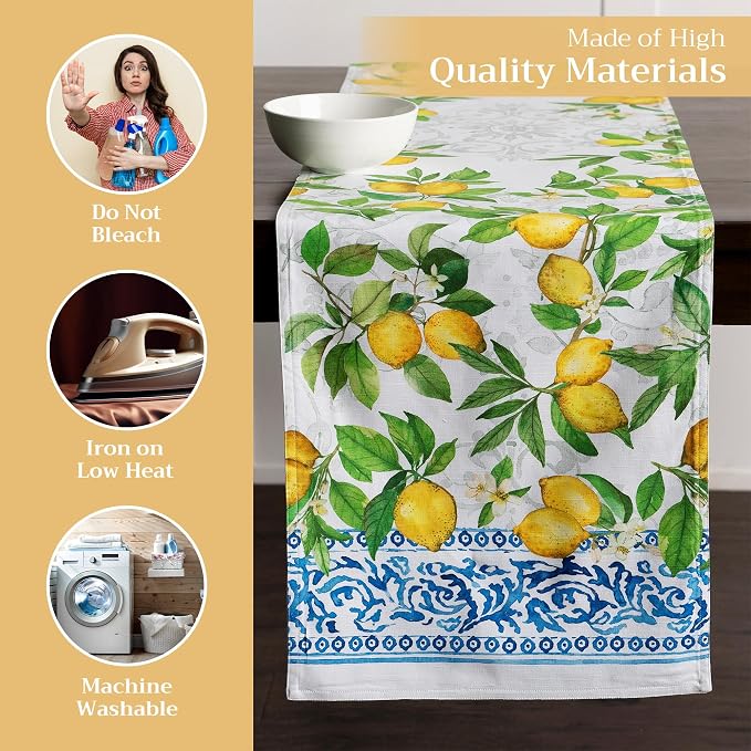 Maison d' Hermine Table Runner 100% Cotton 14.50" x 72" | Table Runners 72 - Image 3