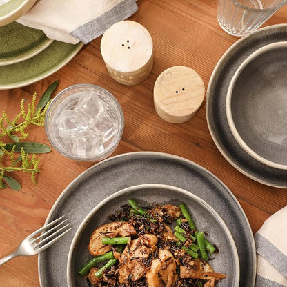 Gibson Elite Manila Bay 16-Piece Stoneware Dinnerware Set, Service - Image 4