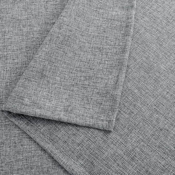 Hiasan Faux Linen Square Tablecloth - Wrinkle and Stain Resistant Washable Table Cloth for Kitchen Dining Room Holiday Table Cover for Party Dinner, Grey, 70 x 70 Inch